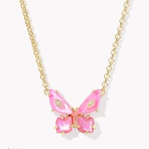 Kendra Scott Pink Butterfly Necklace